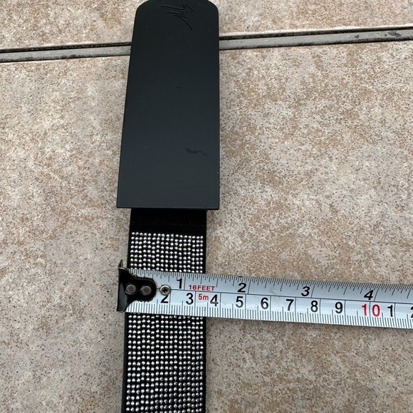 Giuseppe Zanotti studded leather belt silver w black buckle - Picture 12 of 16